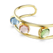 Swarovski Chroma Cuff Cushion Cut Green Gold-Tone Plated - Bluestreak Crystals