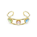 Swarovski Chroma Cuff Cushion Cut Green Gold-Tone Plated - Bluestreak Crystals