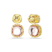 Swarovski Chroma Drop Earrings Cushion Cut Multicoloured Gold-Tone Plated - Bluestreak Crystals