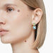 Swarovski Chroma Drop Earrings Cushion Cut Multicoloured Gold-Tone Plated - Bluestreak Crystals