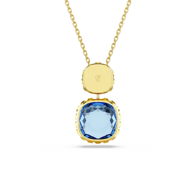 Swarovski Chroma Pendant Cushion Cut Multicolored Gold-Tone Plated - Bluestreak Crystals