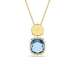 Swarovski Chroma Pendant Cushion Cut Multicolored Gold-Tone Plated - Bluestreak Crystals