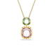 Swarovski Chroma Pendant Cushion Cut Multicolored Gold-Tone Plated - Bluestreak Crystals