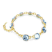 Swarovski Chroma Tennis Necklace Cushion Cut Gold-Tone Plated - Bluestreak Crystals
