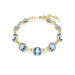 Swarovski Chroma Tennis Necklace Cushion Cut Gold-Tone Plated - Bluestreak Crystals