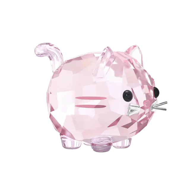 Swarovski Chubby Cats Pink Cat - Bluestreak Crystals