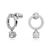 Swarovski Constella Hoop Earrings Round Cut White Rhodium Plated - Bluestreak Crystals