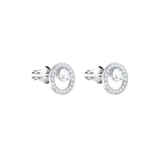 Swarovski Constella Stud Earrings White Rhodium Plated - Bluestreak Crystals