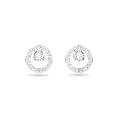 Swarovski Constella Stud Earrings White Rhodium Plated - Bluestreak Crystals