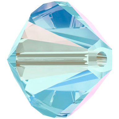 Swarovski Crystal Beads Bicone (5328) Aquamarine AB - Bluestreak Crystals