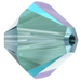Swarovski Crystal Beads Bicone (5328) Aquamarine Shimmer - Bluestreak Crystals