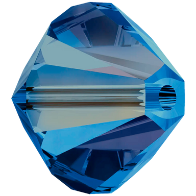 Swarovski Crystal Beads Bicone (5328) Capri Blue AB - Bluestreak Crystals