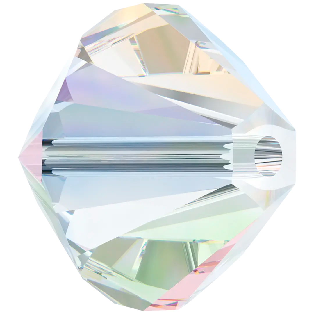 Serinity Crystal Beads Bicone (5328) Crystal AB - Bluestreak Crystals
