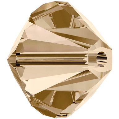 Swarovski Crystal Beads Bicone (5328) Crystal Golden Shadow - Bluestreak Crystals