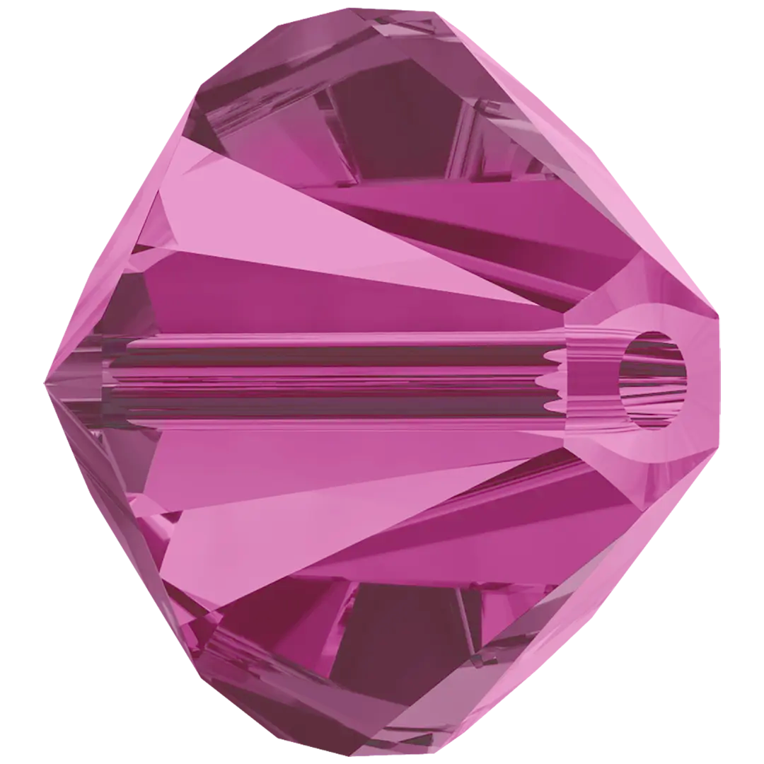 Serinity Crystal Beads Bicone (5328) Fuchsia - Bluestreak Crystals