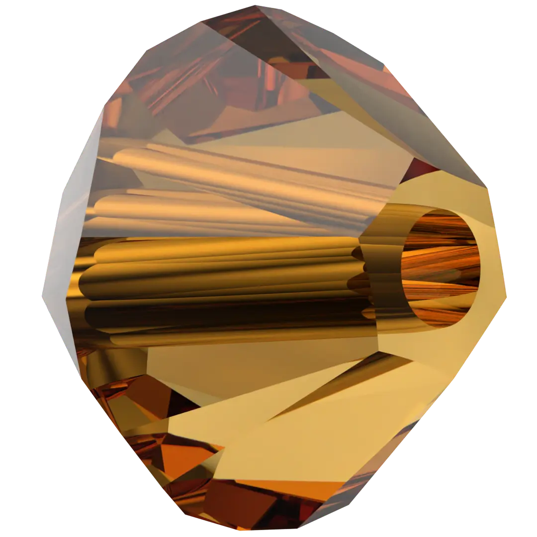 Swarovski Crystal Beads Bicone (5328) Light Amber - Bluestreak Crystals