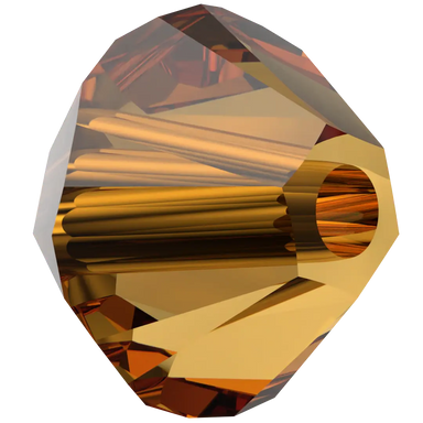 Swarovski Crystal Beads Bicone (5328) Light Amber - Bluestreak Crystals