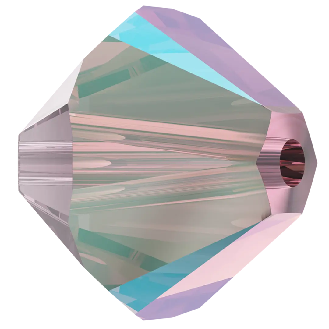 Swarovski Crystal Beads Bicone (5328) Light Amethyst Shimmer - Bluestreak Crystals