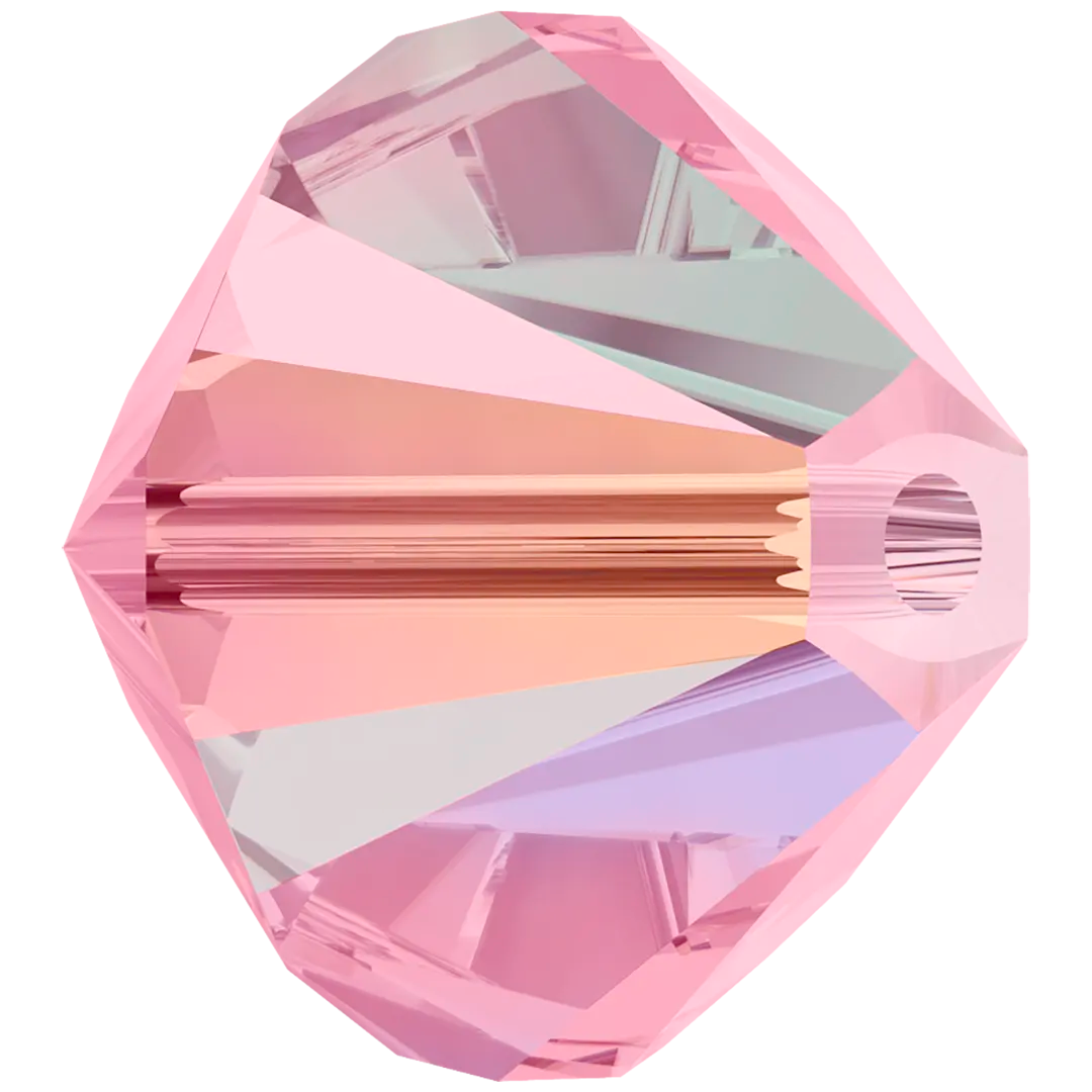 Swarovski Crystal Beads Bicone (5328) Light Rose AB 2X - Bluestreak Crystals
