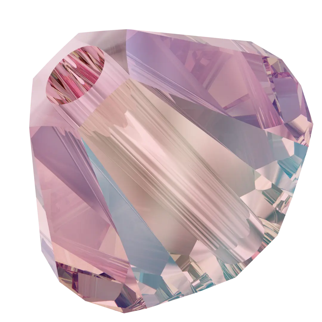 Swarovski Crystal Beads Bicone (5328) Light Rose Shimmer - Bluestreak Crystals