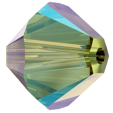 Swarovski Crystal Beads Bicone (5328) Peridot Shimmer 2X - Bluestreak Crystals