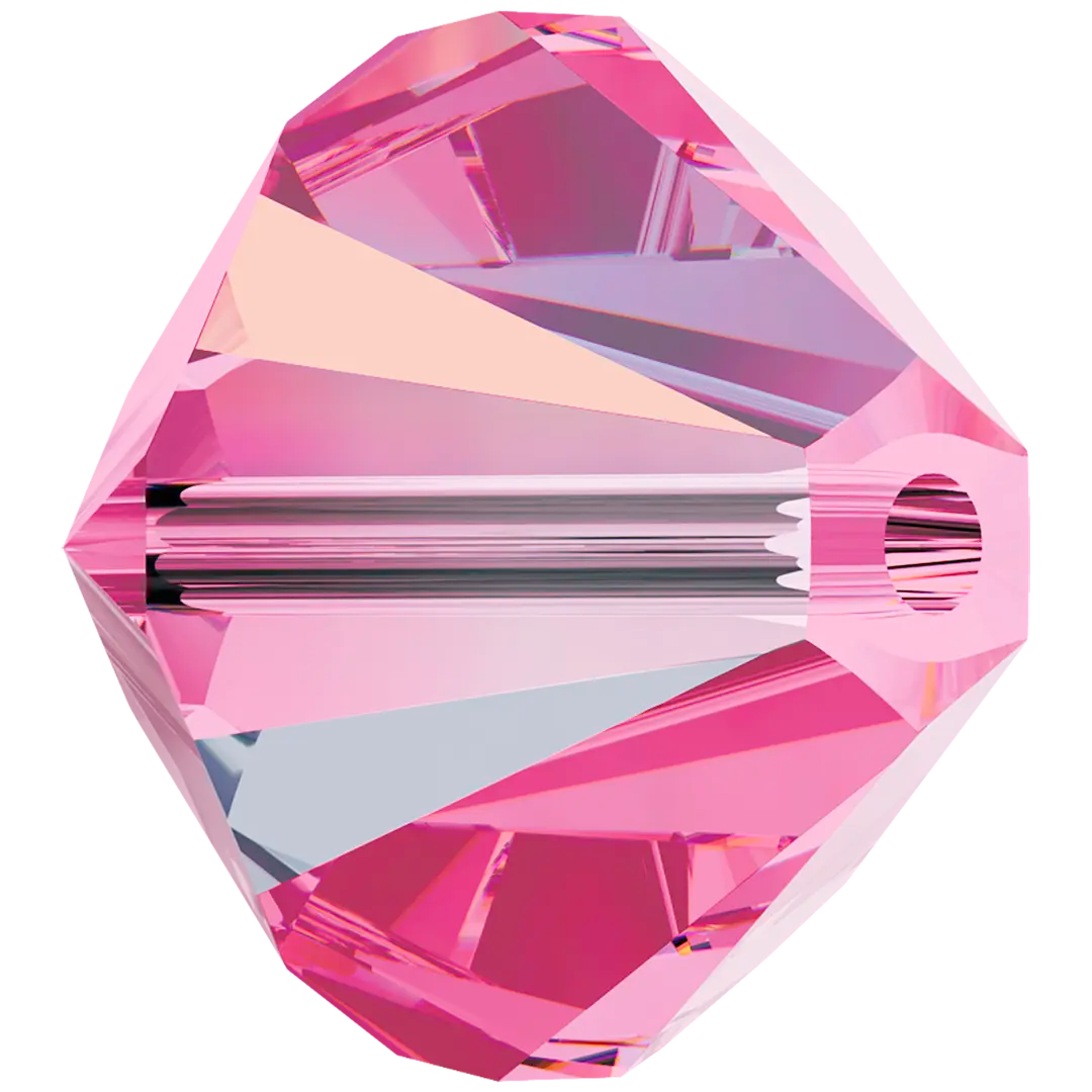 Swarovski Crystal Beads Bicone (5328) Rose AB - Bluestreak Crystals