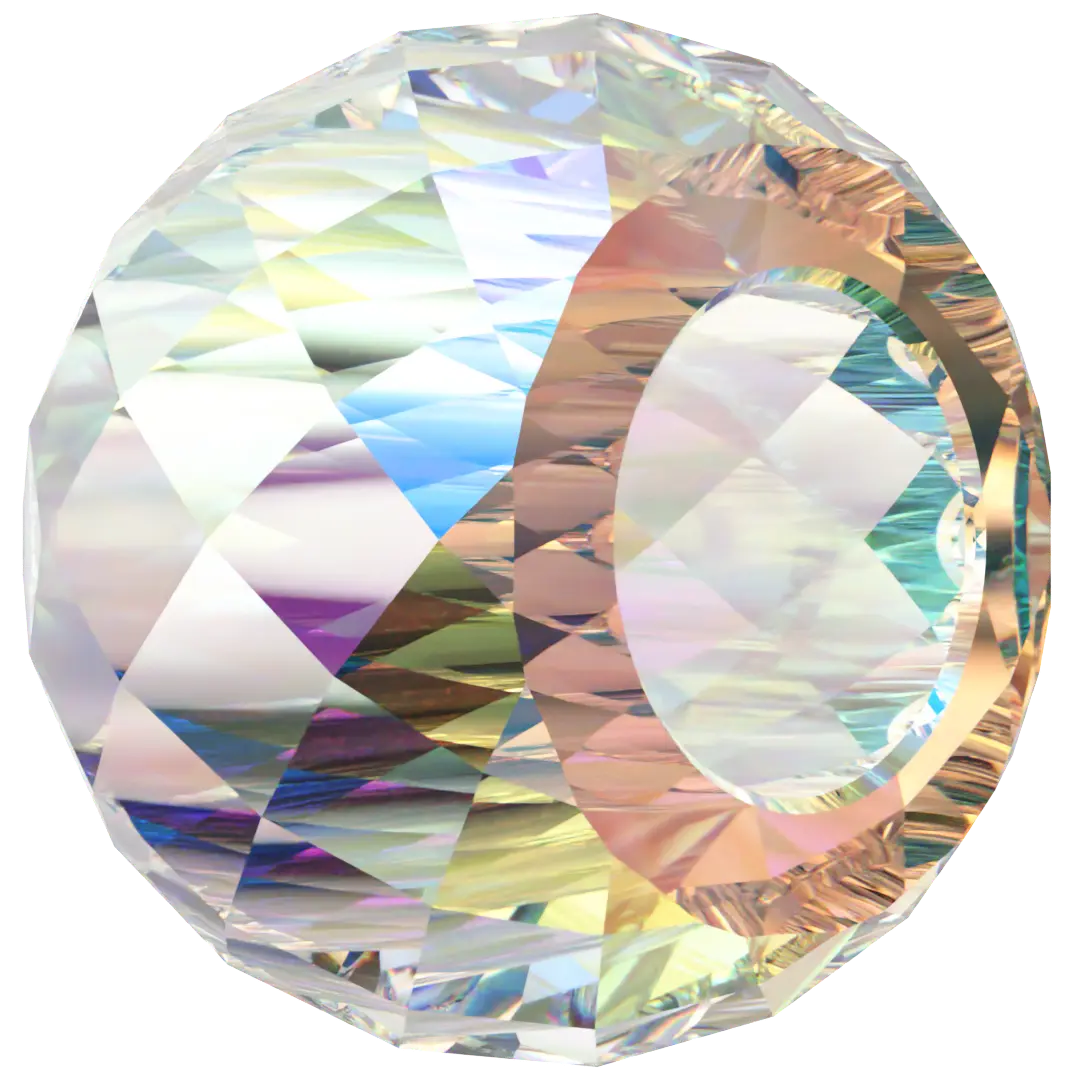 Swarovski Crystal Beads Briolette XXL Hole (5043) Crystal Shimmer 2X - Bluestreak Crystals