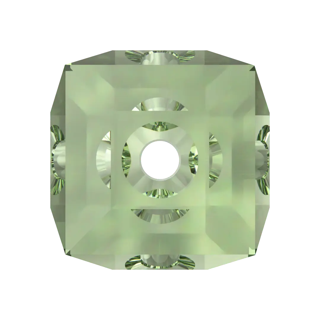Swarovski Crystal Beads Cube (5601) Recreated Peridot - Bluestreak Crystals