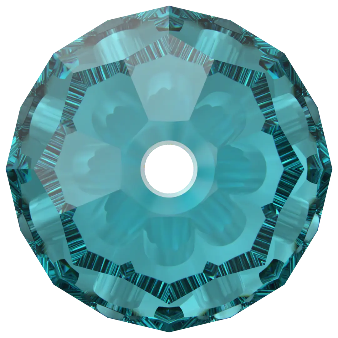 Swarovski Crystal Beads Round (5000) Blue Zircon - Bluestreak Crystals