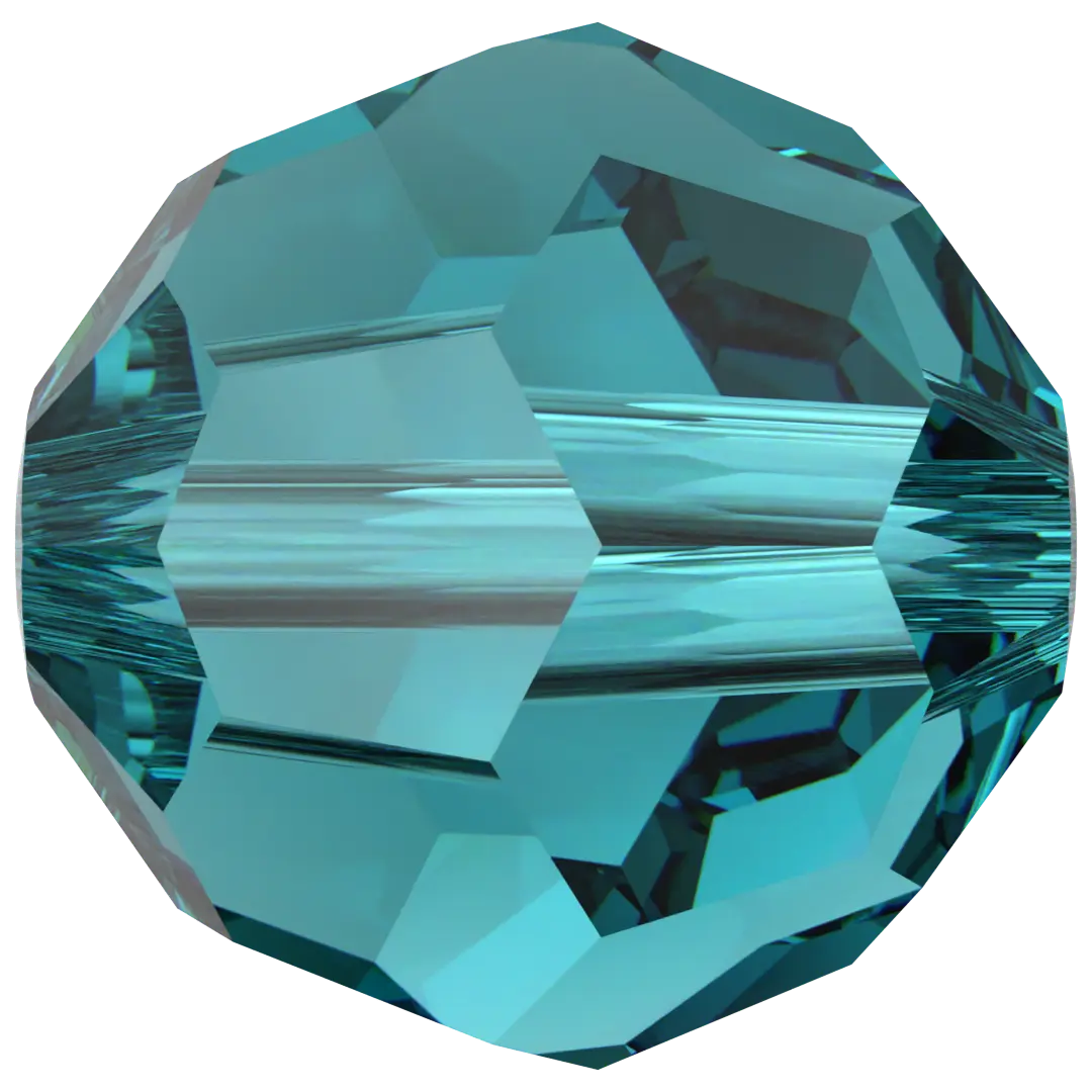 Swarovski Crystal Beads Round (5000) Blue Zircon - Bluestreak Crystals