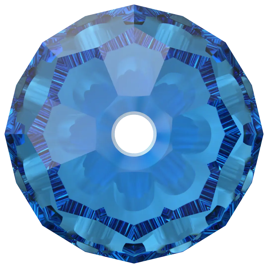 Swarovski Crystal Beads Round (5000) Capri Blue - Bluestreak Crystals