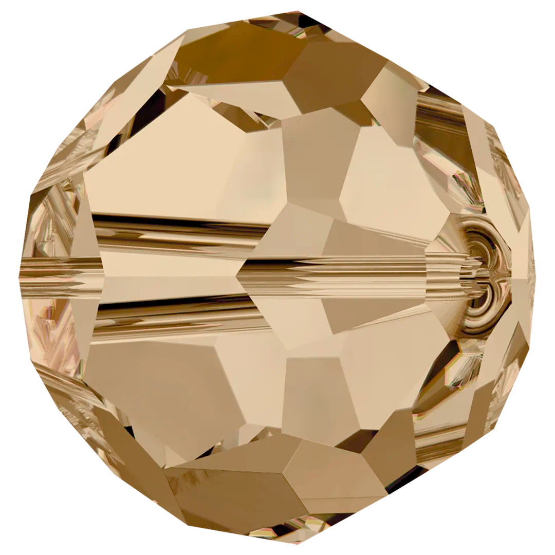 Swarovski Crystal Beads Round (5000) Crystal Golden Shadow - Bluestreak Crystals