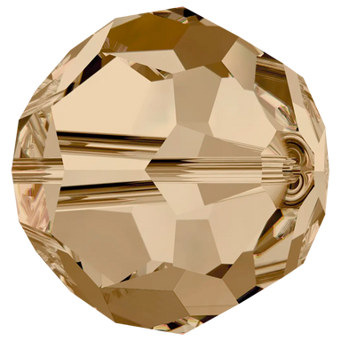 Swarovski Crystal Beads Round (5000) Crystal Golden Shadow - Bluestreak Crystals