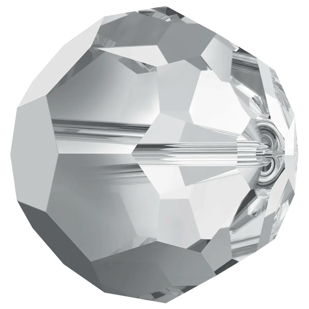 Swarovski Crystal Beads Round (5000) Crystal Light Chrome - Bluestreak Crystals