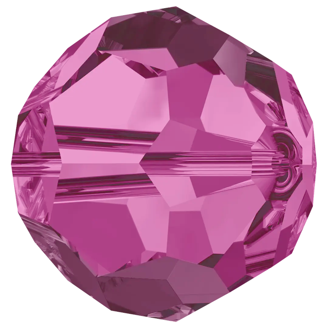 Swarovski Crystal Beads Round (5000) Fuchsia - Bluestreak Crystals