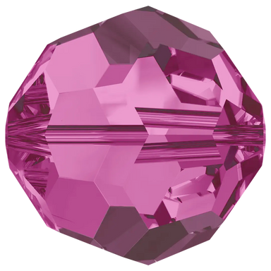 Swarovski Crystal Beads Round (5000) Fuchsia - Bluestreak Crystals