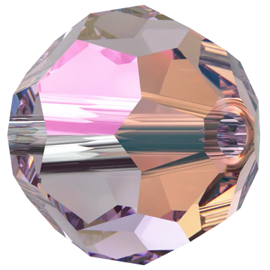 Swarovski Crystal Beads Round (5000) Light Amethyst Shimmer - Bluestreak Crystals