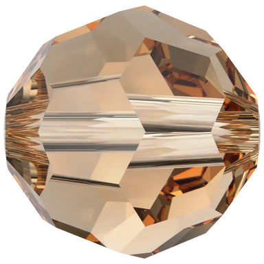 Swarovski Crystal Beads Round (5000) Light Colorado Topaz - Bluestreak Crystals