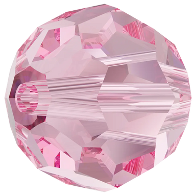 Swarovski Crystal Beads Round (5000) Light Rose - Bluestreak Crystals