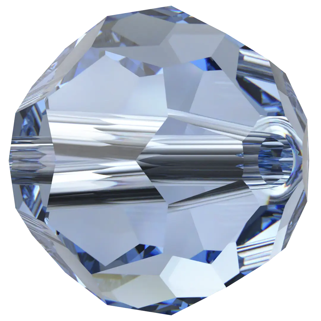 Swarovski Crystal Beads Round (5000) Light Sapphire - Bluestreak Crystals