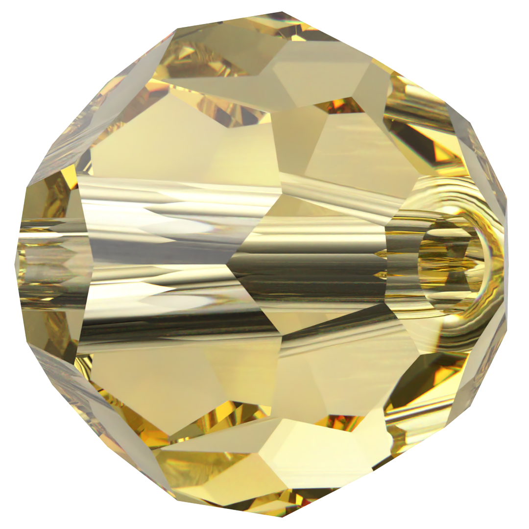 Swarovski Crystal Beads Round (5000) Recreated Dark Jonquil - Bluestreak Crystals