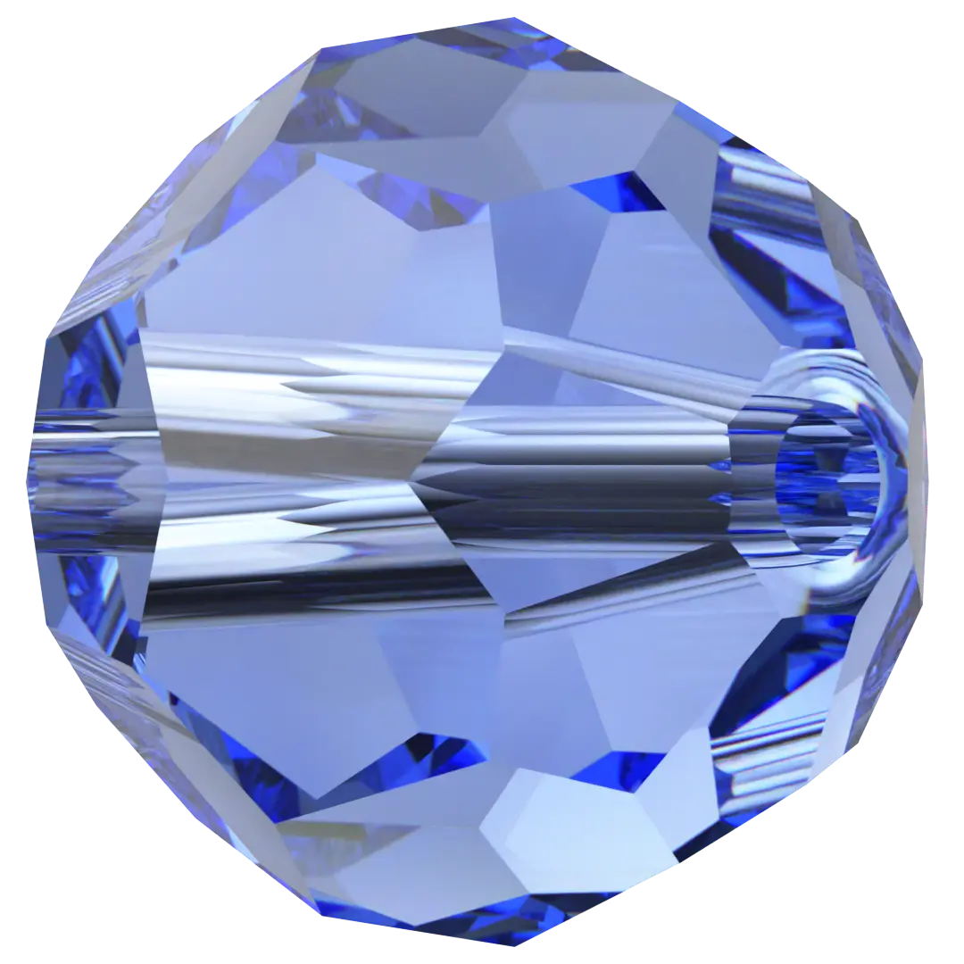 Swarovski Crystal Beads Round (5000) Sapphire - Bluestreak Crystals