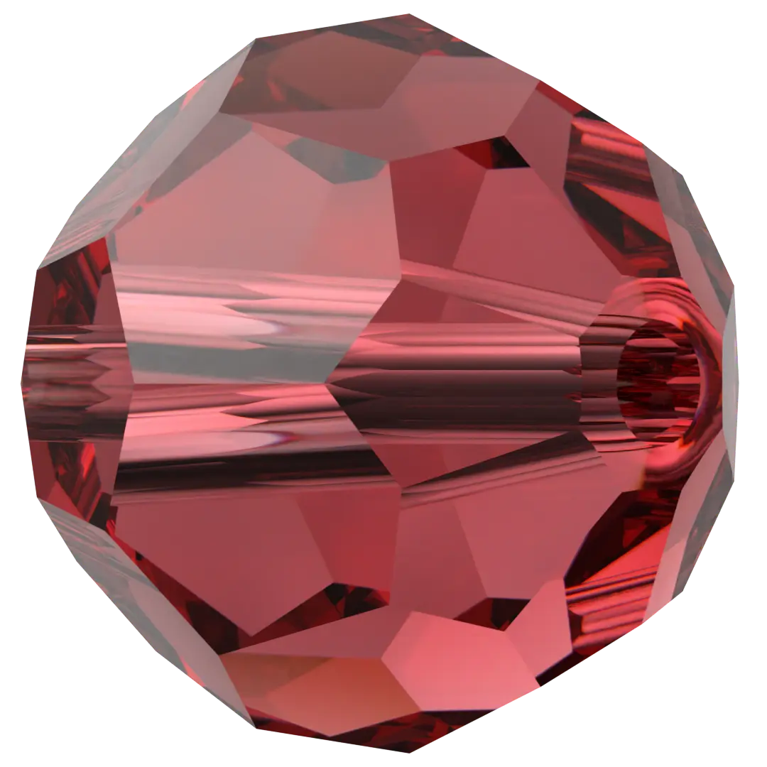 Swarovski Crystal Beads Round (5000) Scarlet - Bluestreak Crystals