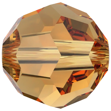 Swarovski Crystal Beads Round (5000) Topaz - Bluestreak Crystals