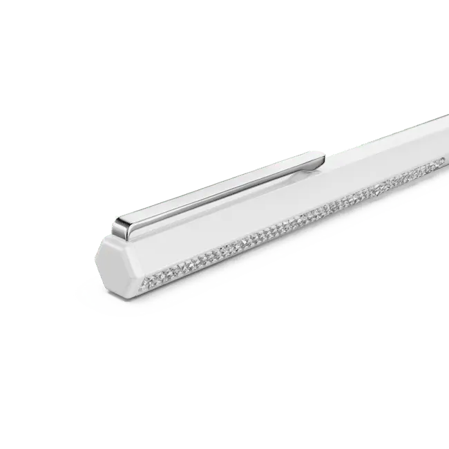 Swarovski Crystal Shimmer Ballpoint Pen White Lacquered Chrome plated - Bluestreak Crystals