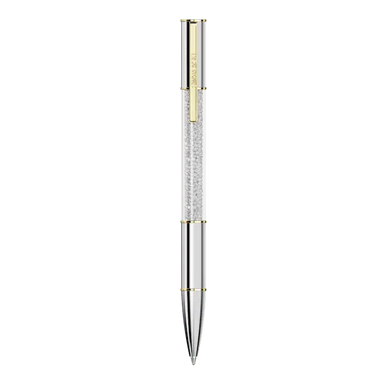 Swarovski Crystalline Lustre Ballpoint Pen Silver Tone Mixed Metal Finish - Bluestreak Crystals