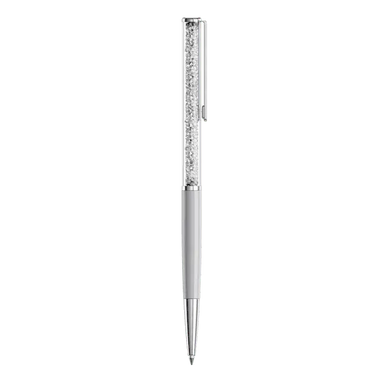 Swarovski Crystalline Silk Ballpoint Pen White Chrome Plated - Bluestreak Crystals