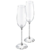 Swarovski Crystalline Toasting Flutes Silver Tone (Set of 2) - Bluestreak Crystals