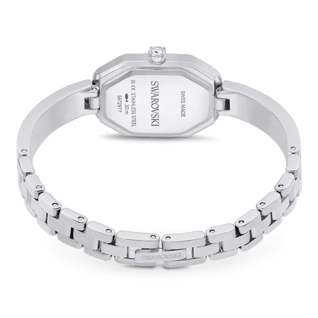 Swarovski Dextera Bangle Watch Swiss Made Metal Bracelet Silver Tone - Bluestreak Crystals