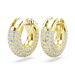Swarovski Dextera Hoop Earrings Small White Gold-Tone Plated - Bluestreak Crystals
